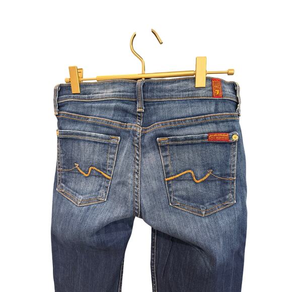 7 For All Mankind Straight Leg Jeans Dark Wash Women’s 25 - Picture 5 of 9